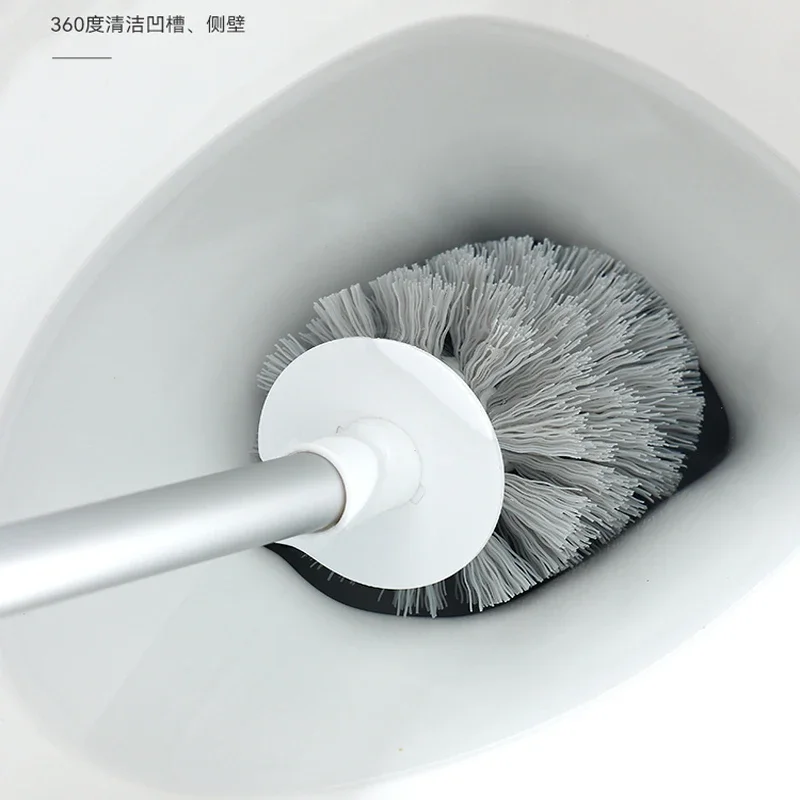 Toilet toilet brush set, no dead corner, long handle household cleaning brush, soft hair, toilet brush, magic tool