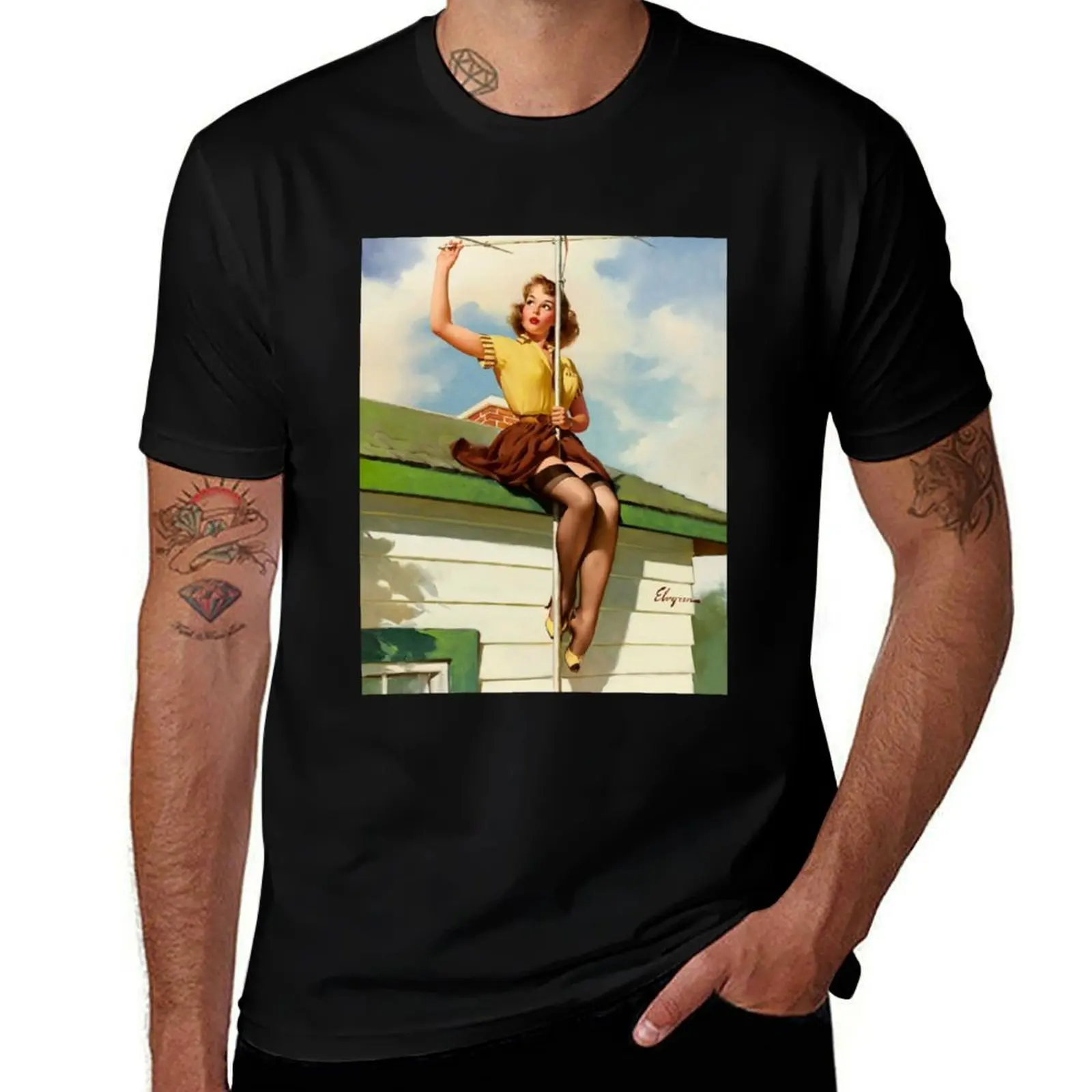 

Gil Elvgren Appreciation T-Shirt Classic Crew Neck Cotton T-Shirt