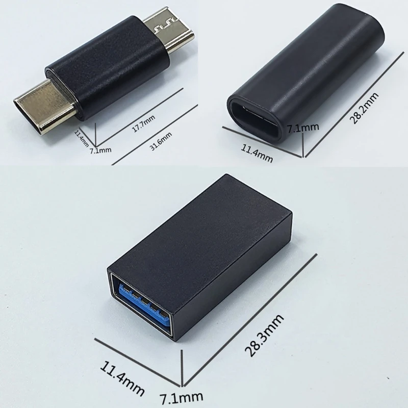 Adaptor USB Tipe C ke USB USB C Pria ke Wanita Adaptor Wanita Tipe C ke USB