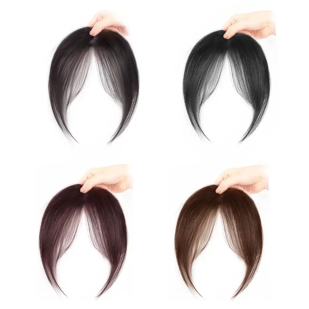 Heat Resistant Fiber Bangs Synthetic Hairpiece Lightweight Invisible Design Multi Color Options for All Face Shapes
