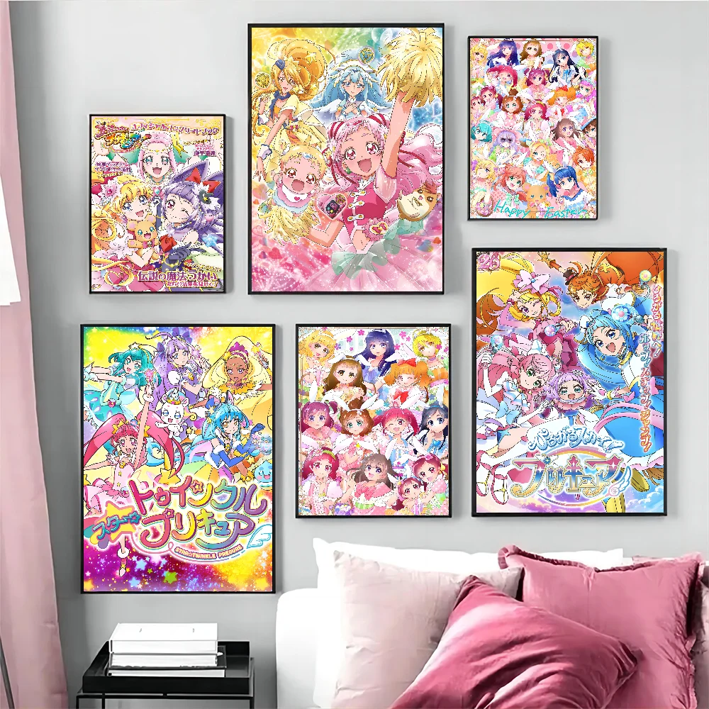 Smile Precure Cute Anime Anime Posters Sticky Whitepaper Sticker DIY Room Bar Cafe Kawaii Room Decor