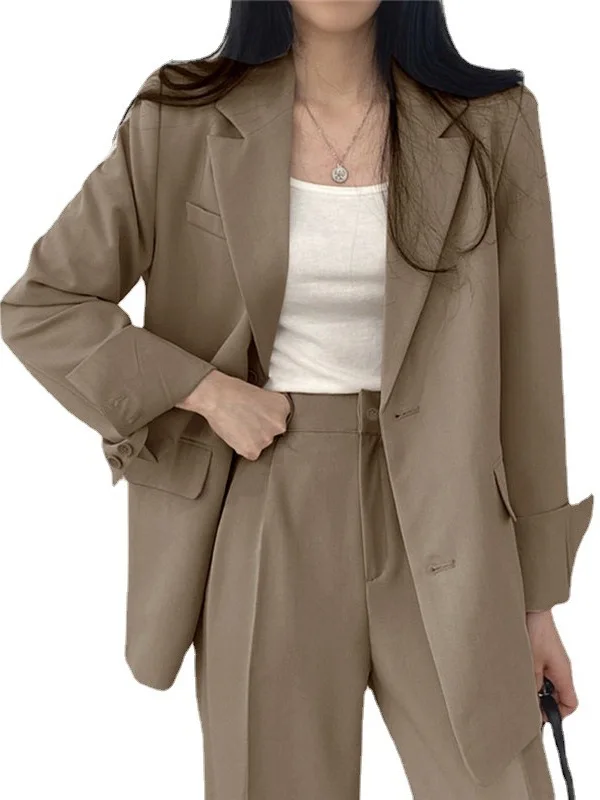 Spring Autumn Style Women's Slim Fit Suit Set Elegant Personality Wide Leg Pants Suit Pants Suit Jacket Chinese Fashion 2026