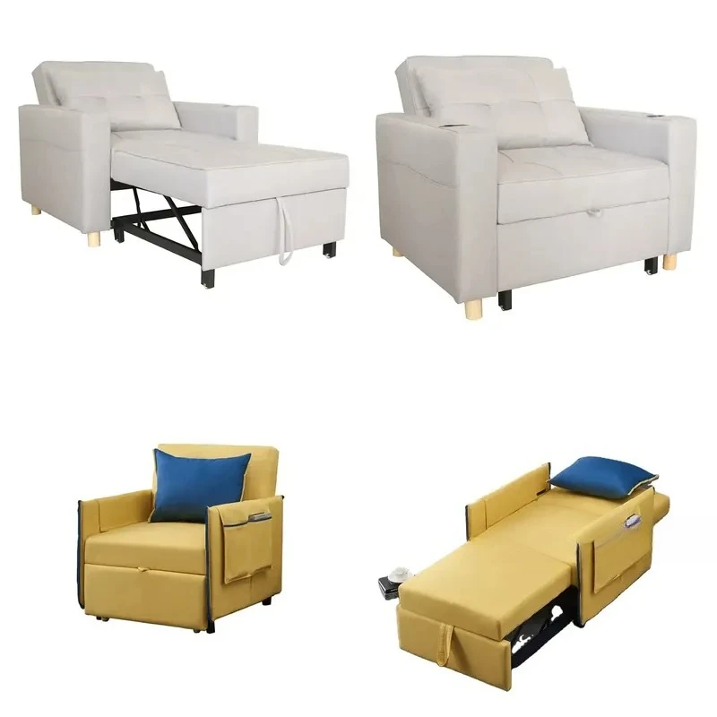 for Living Room Sofa Bed Furniture Folding Single Futon Fabric Convertible Pull Out
