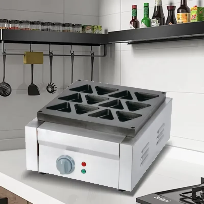 Hot Sale Chef Commercial Kitchen Equipment Non-Stick Electric Triangle Obanyaki Waffle Maker 2500W 1 Year