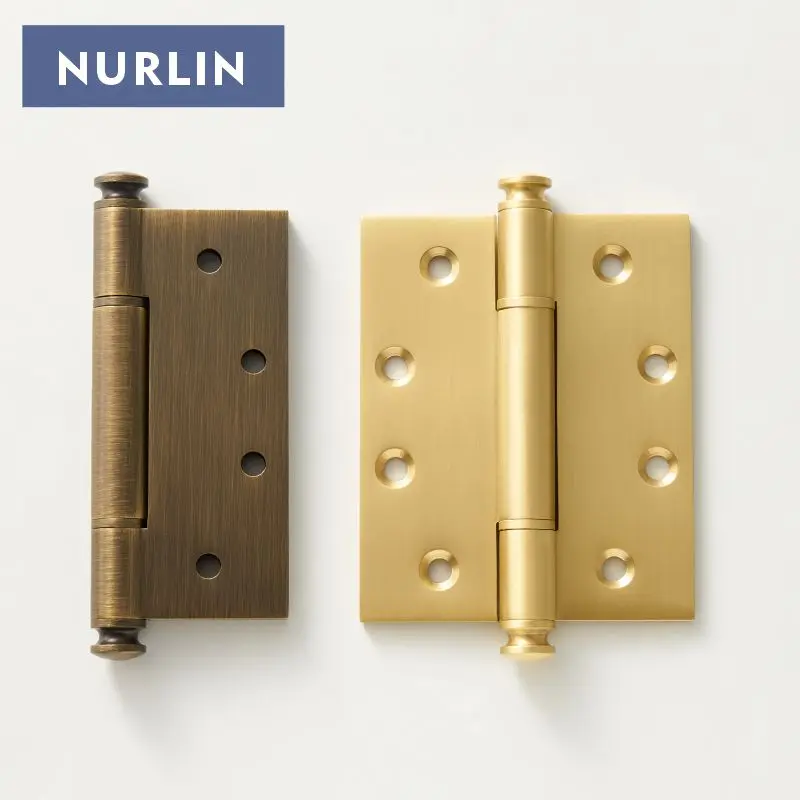 Nurlin Solid Brass Thick And Sturdy Door Gate Hinge Matte Brass Antique Brass Black Single Piece Price