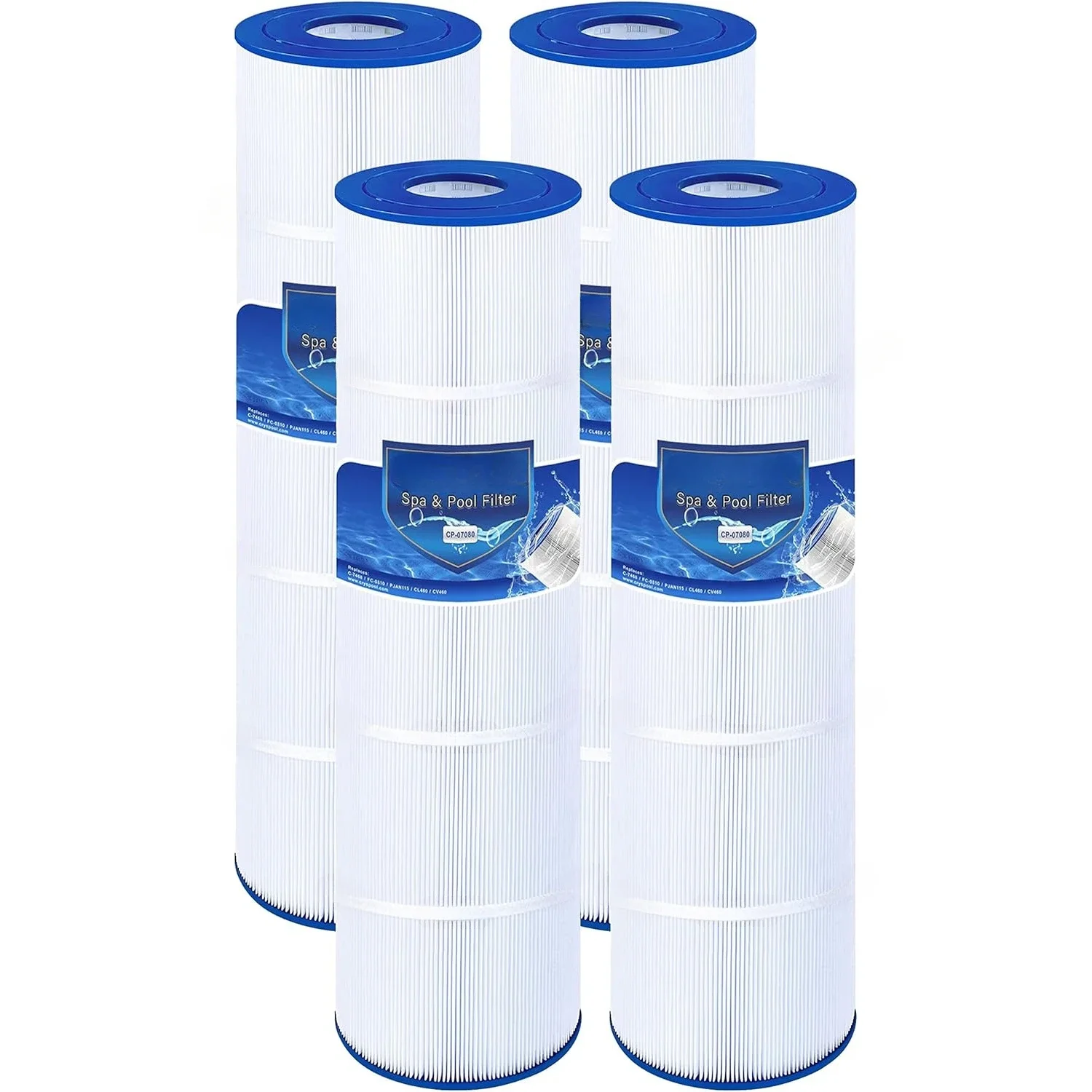 R0554600 Pool Filter Compatible with Jandy CL460, CV460, A0558000,PJAN115, 4X115 sq.ft Cartridge, C-7468, FC-0810,4 Pack