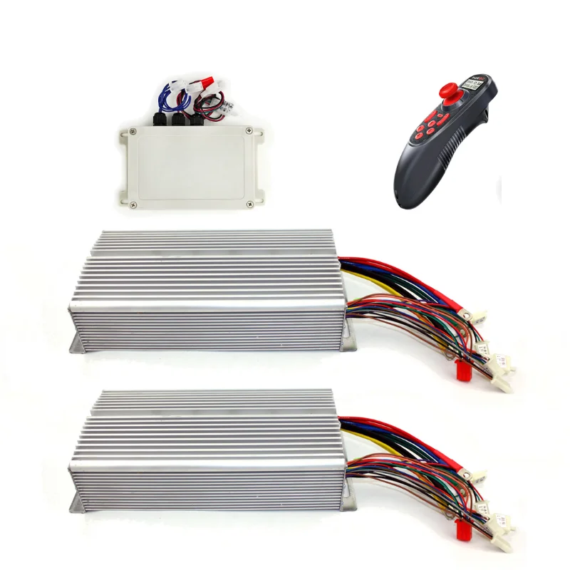 48V 1500W 2WD Brushless Motor Controller Remote Wireless Two Wheel Drive System For Electric Cart Mower Bike