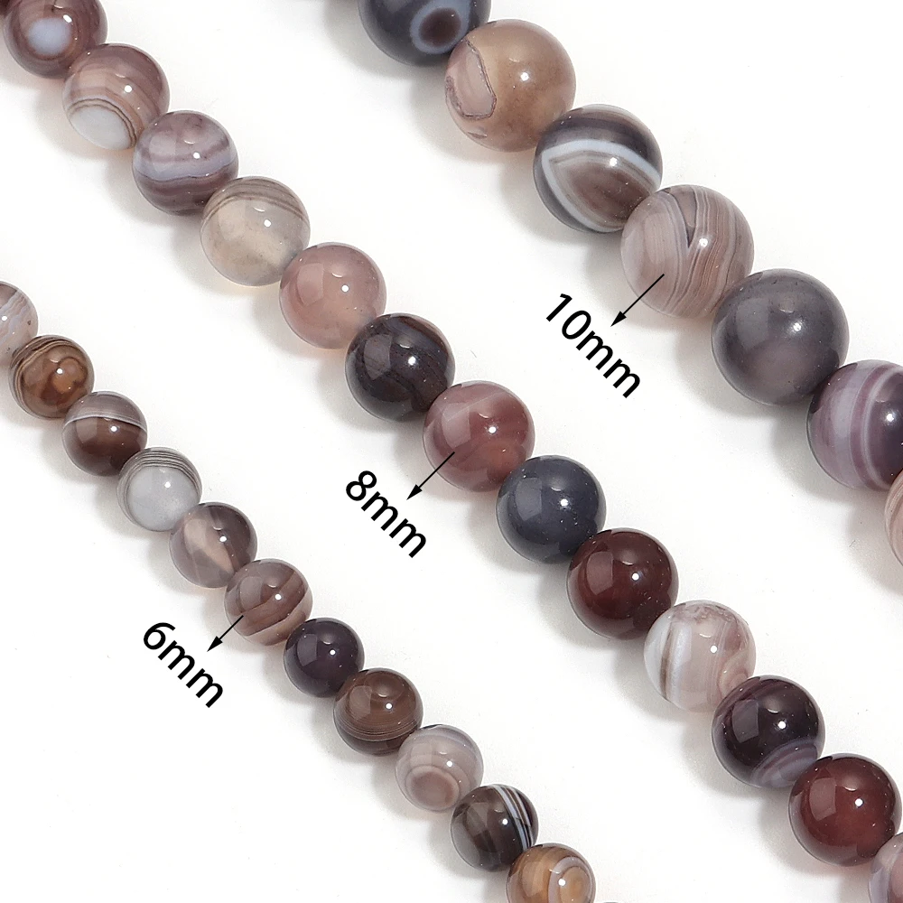 1 Strand 4/6/8/10mm Natural Persian Gulf Agate Stone Beads Round Loose Spacer Beads For DIY Jewelry Making Bracelets Necklace