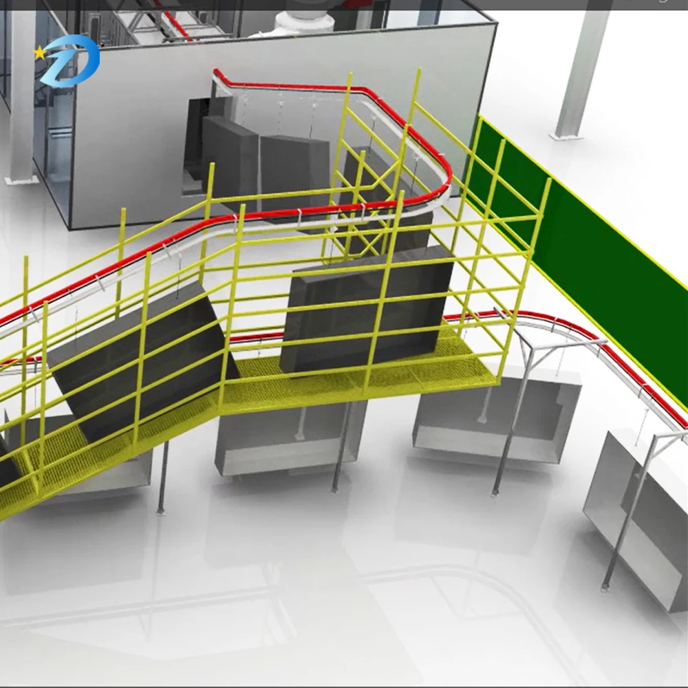Lini Pelapisan Bubuk Otomatis Mesin Pengecatan Otomatis Sistem Pengecatan Semprot