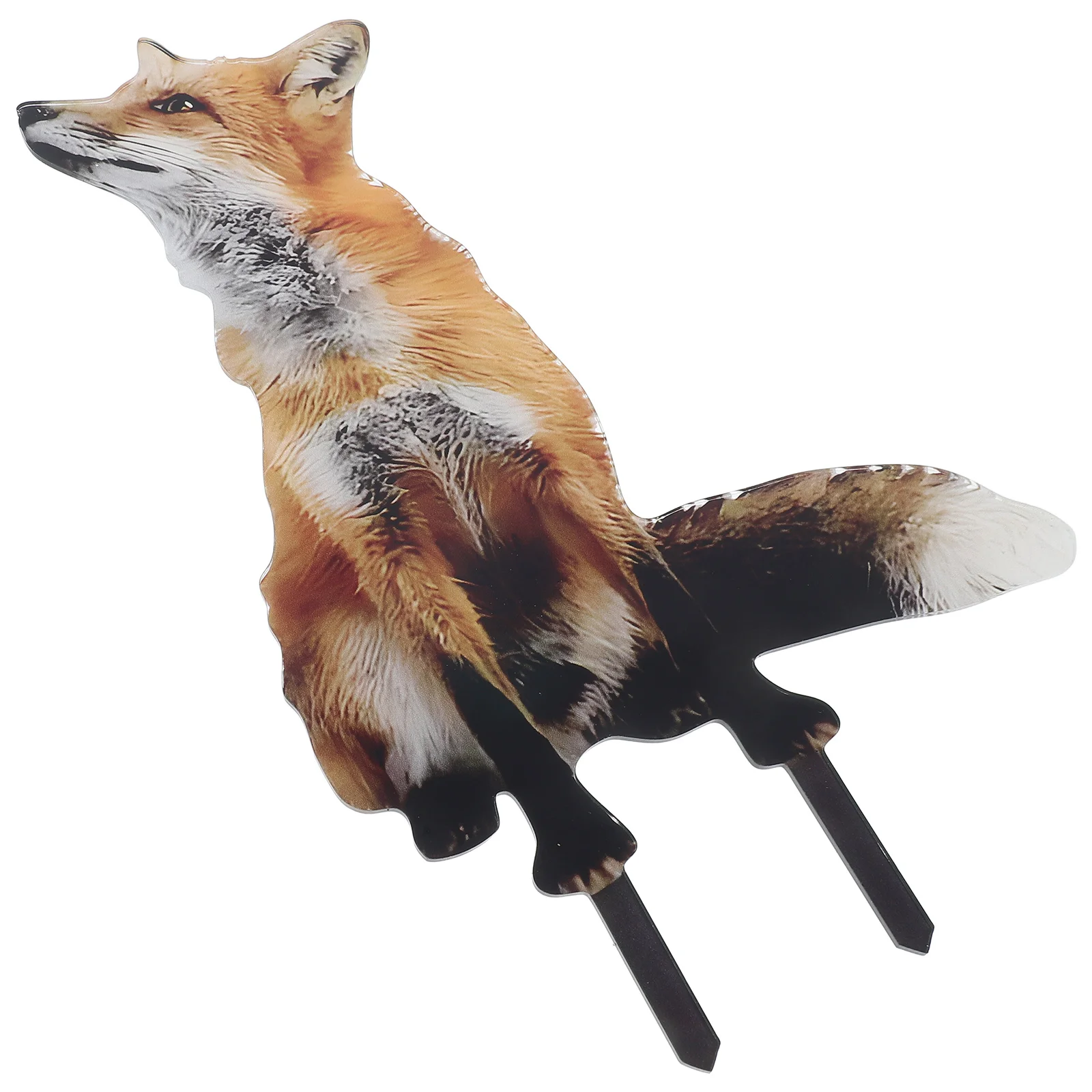 

Whimsical Fox Shaped Lawn Sign Charming Acrylic Garden Animal Decor Outdoor Yard Decorative Stake For Courtyard Pathways Garden