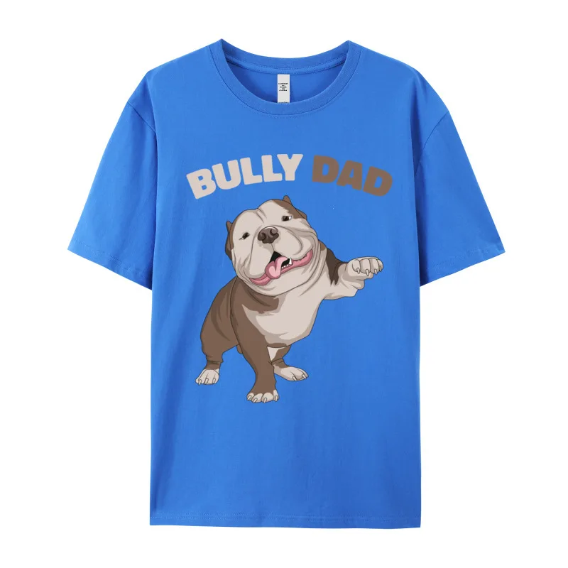 American Bully Dad Dog Owner Gift Tshirts Gift Idea Cotton Fabric Mother Day Tops & Tees Tees Short Sleeve Discount Round Collar