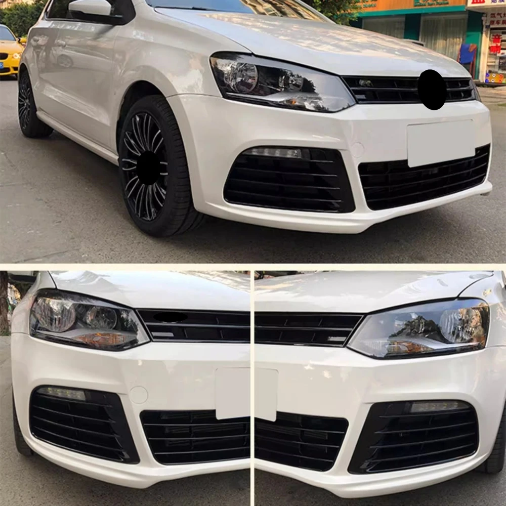 Para Volkswagen vw POLO 2018-2018 modificado sin pintar rejilla de parachoques trasero lámpara antiniebla labio trasero montaje de garganta
