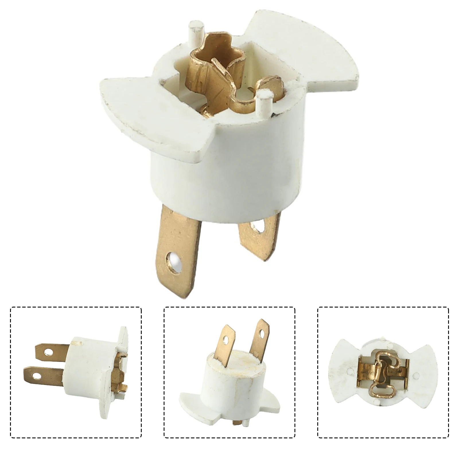 Car Halogen Headlight Bulb Socket Holder H1 Halogen Accessory Socket Adapter Car Supplies Base Replacement Durable Bulb Holder