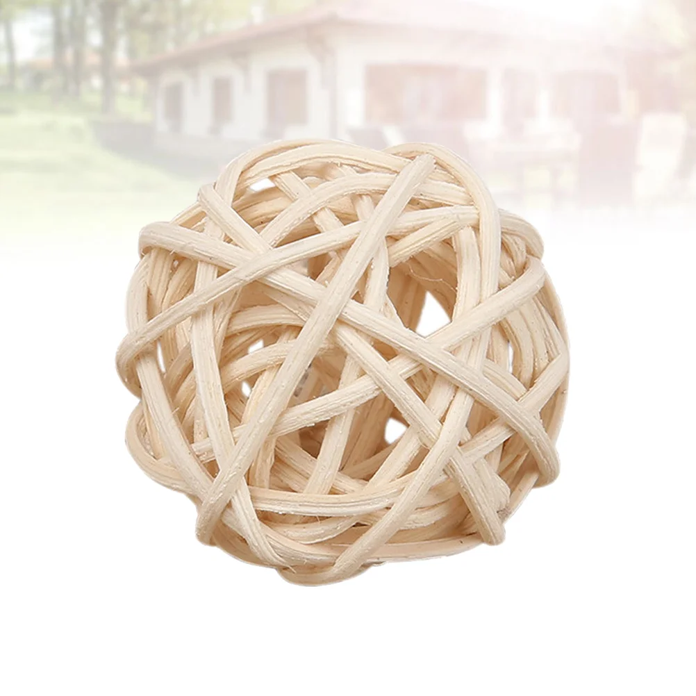 30 Pcs Takraw Baby Toys Wicker Balls Natural Wooden Diffuser Party Rattan