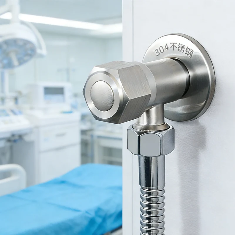 

Household Universal Angle Valve for Toilet Water Heater 304 Stainless Steel Triangle Valve Thickened Explosion-proof Water Stop