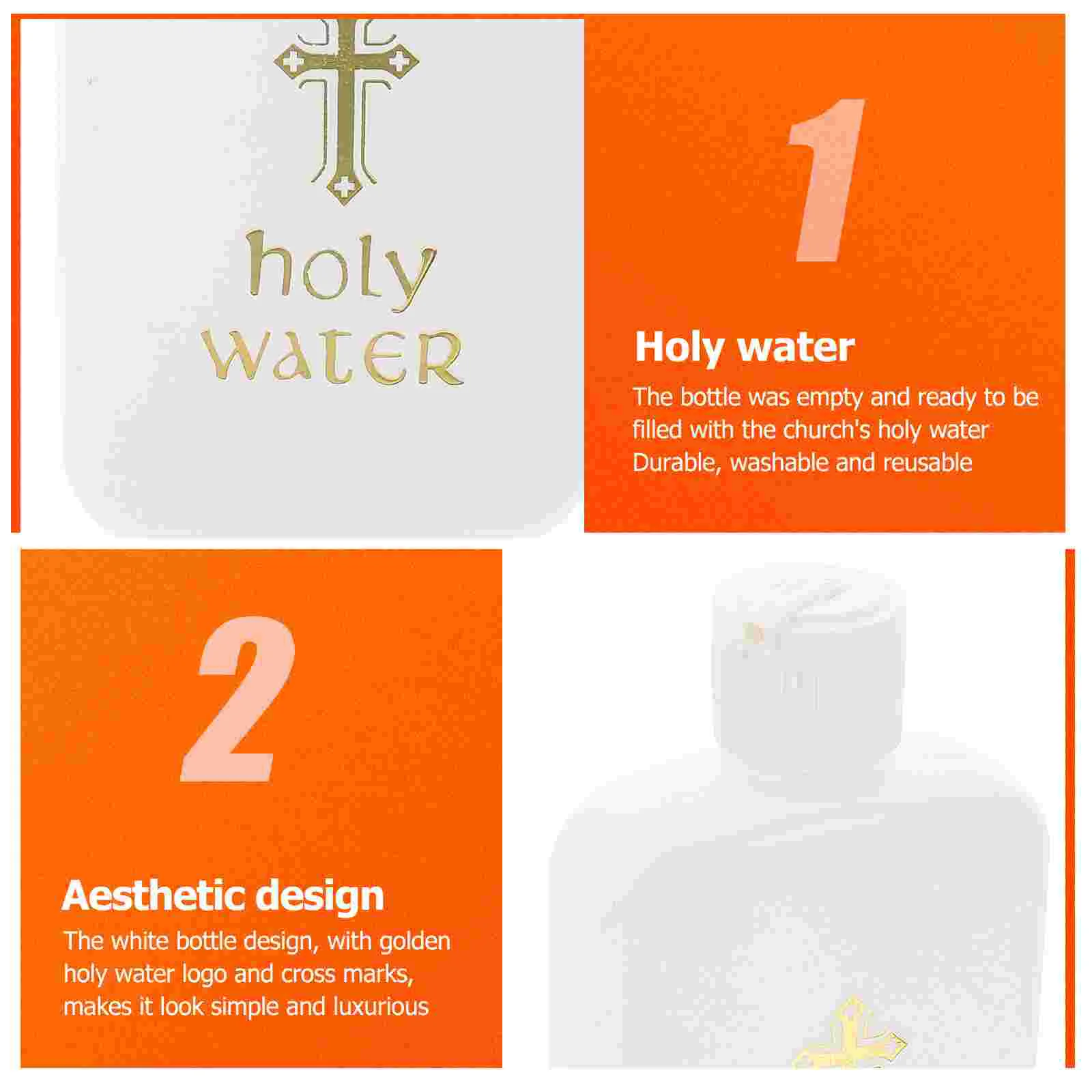 6 Pcs Easter Holy Water Bottle Communion Sports Wedding Bottles Refillable Kitchen Baptism Container