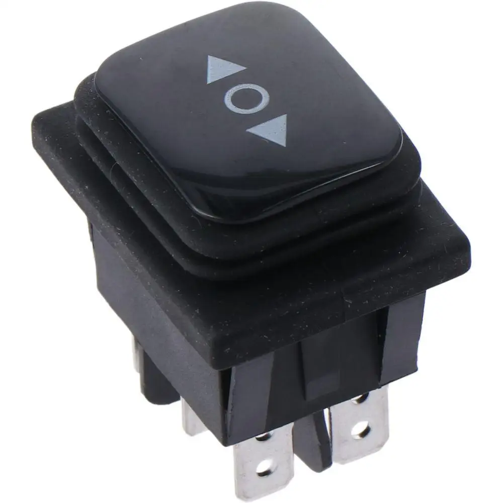 Momentary Polarity Toggle Switch Waterproof DC 12V 10A Reverse Switch (ON)-Off-(ON) AC 110V-220V Hoist, Crane, Linear Actuator