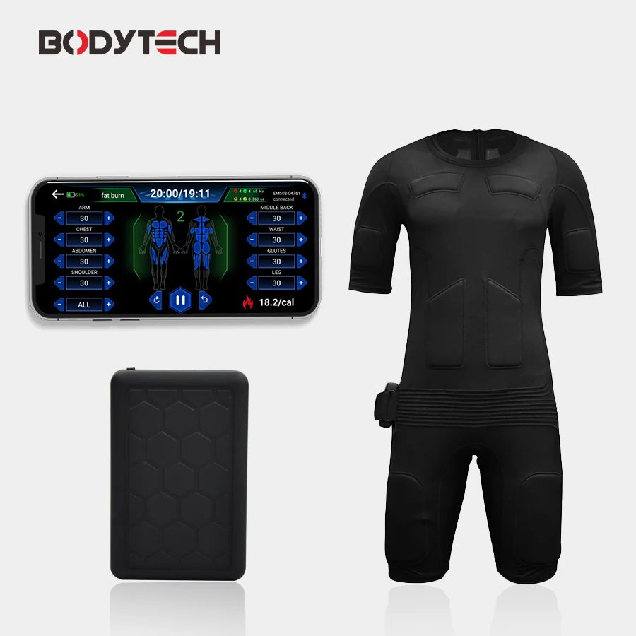 

EMS Training Suit for Whole Body Muscle Building Weight Loss Fat Burning-Waterproof USB Rechargeable Device