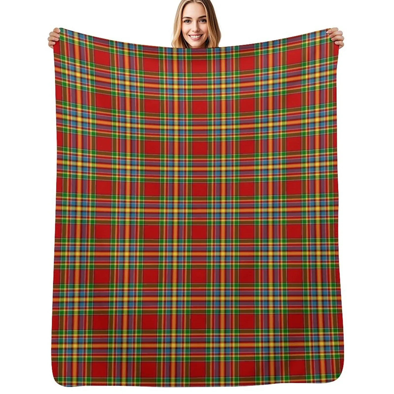 

Clan Chattan Tartan Throw Blanket Cozy Warm Blanket for Bed Room Decor
