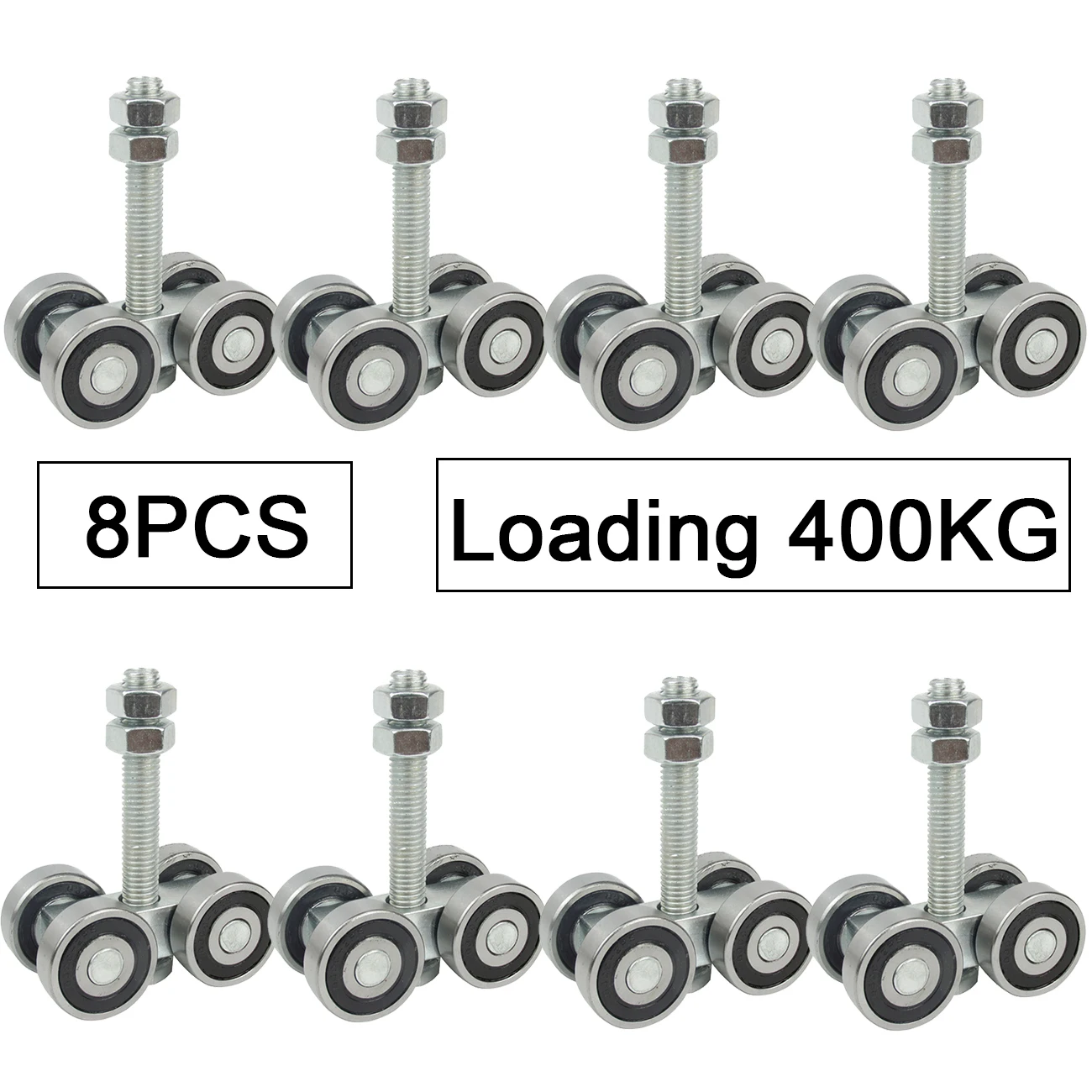 

Stock 8PCS Heavy Sliding Door Rollers Industrial Hanging Rail Rollers Warehouse Plant Orbital Track Wheels Pulleys Loading 400KG