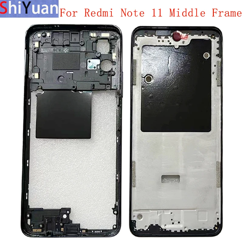 Housing Middle Frame LCD Bezel Plate Panel Chassis For Xiaomi Redmi Note 11 Phone Metal LCD Frame Repair Parts