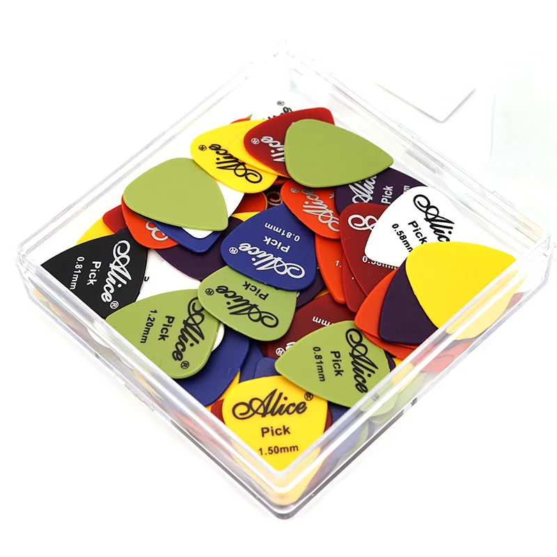 Alice Guitar Picks 100pcs Matte Anti-Slip 0.58-1.5mm Mixed Thickness Picks with Box, Suitable for Acoustic & Electric Guitars - view 5