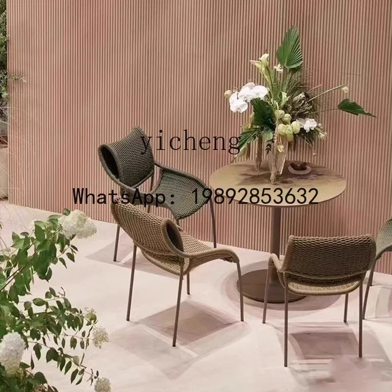 LYY شرفة كرسي الترفيه أريكة في الهواء الطلق الروطان الترفيه فناء شرفة كرسي متأرجح طاولة حديقة مقاوم للماء الشمس