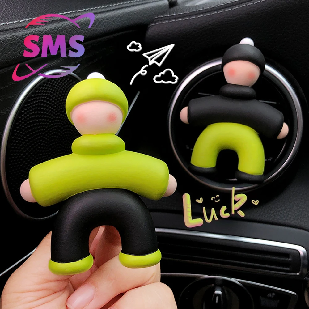 

Cute People Shape Car Clip Long Lasting Non-toxic Car Air Freshener Plaster Odor Removal Automotive Aromatherapy Diffuser