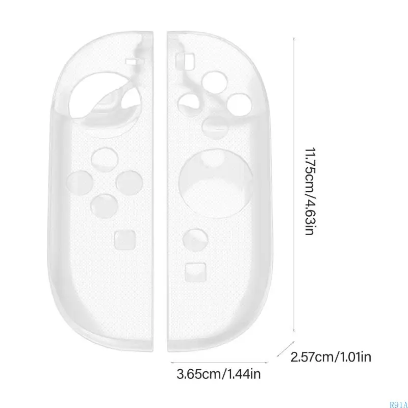 R91A CLEAR COVER COVER HOUNCION AFF SW2 Gamepad Controllers تأثير على التصميم والحفاظ على المظهر الجمالي الأصلي #6