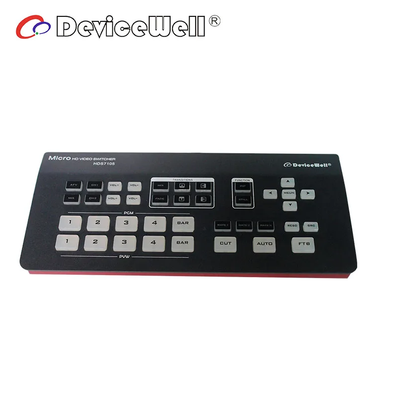 DeviceWell HDS7105 Super Mini Switcher 4 HD-MI + 1 вход DP 5-канальный 1080P OBS Stream HD SDI Video Switcher VS ATEM Mini Pro