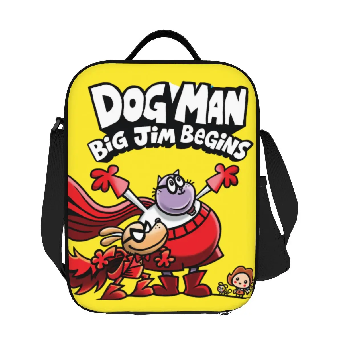 

Custom Animated Films Dogs Man Insulated Lunch Bag for Women Thermal Cooler Lunch Tote Office Picnic Travel
