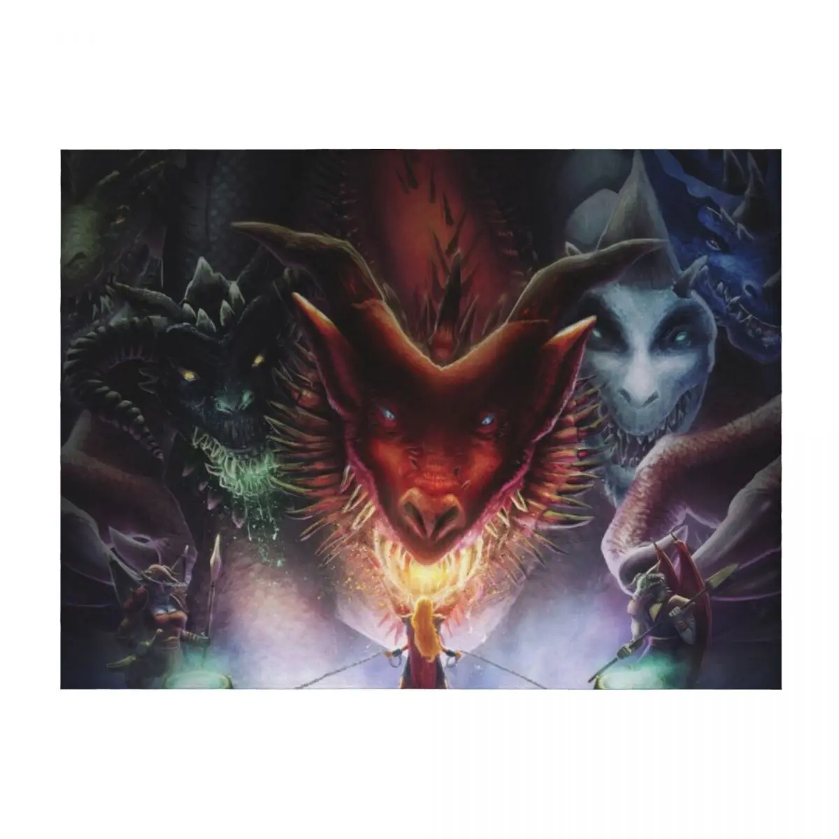 

Tiamat Throw Blanket Thermals For Travel Decoratives manga Thermal Blankets