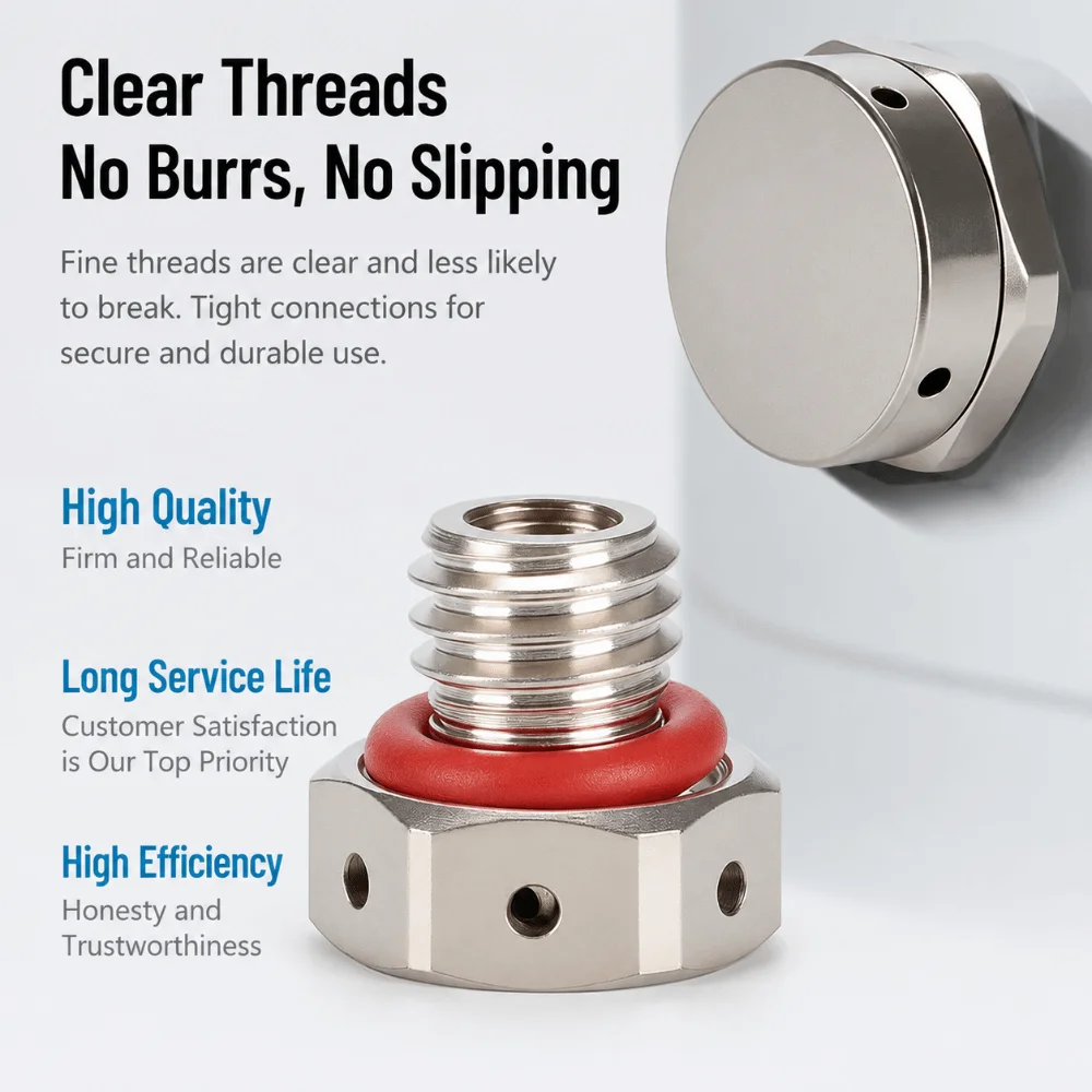 Durable Waterproof Vent Plug Nickel Plated M5 M6 M8 M10 M12 M16 M18 M20 Breather Valve Brass Pressure Balance Plug