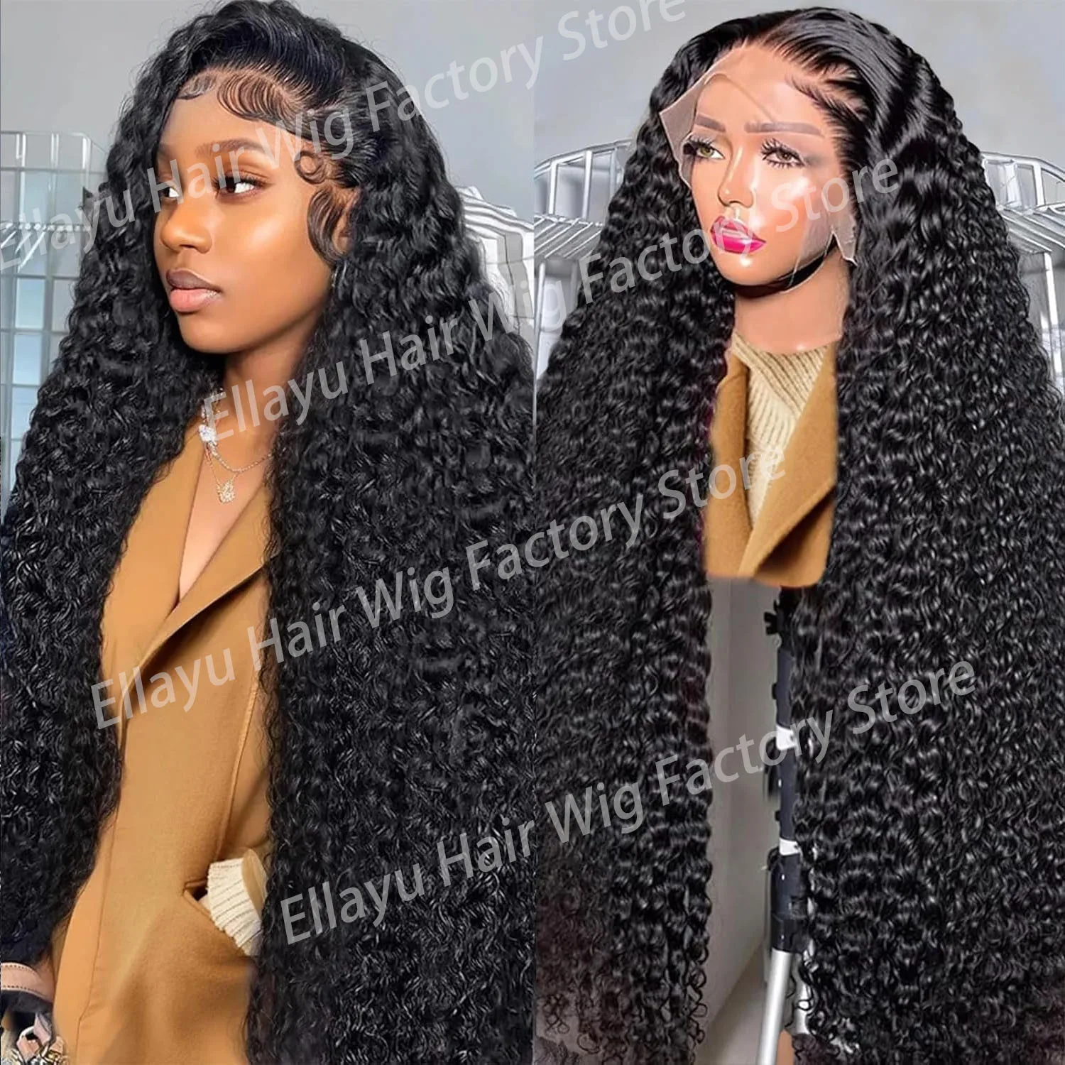 

30 40 Inch Deep Wave Frontal Wigs Curly Lace Front Human Hair Wig 13X6 Lace Frontal Wig 13X4 Hd Pre Plucked Lace Water Hair Wigs