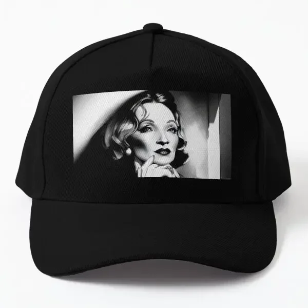 Marlene Dietrich  Baseball Cap Hat Printed Sun Casual Czapka Snapback Bonnet  Summer Hip Hop Mens Fish Casquette Black Outdoor