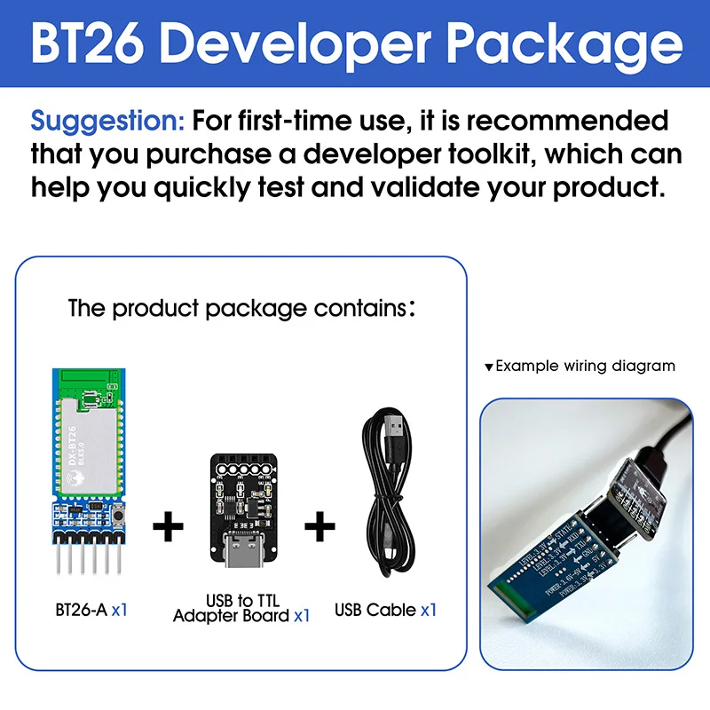 DX-SMART BT26 development kit Multilink connection bluetooth modules High transfer speed Easy to use, AT command Ble Module