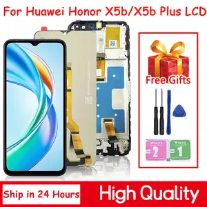 Bilashmart 6.56''High Quality Honor X5b Plus Display Frame Huawei Honor X5b LCD X5B Display Screen Touch Panel Digitizer Assembly