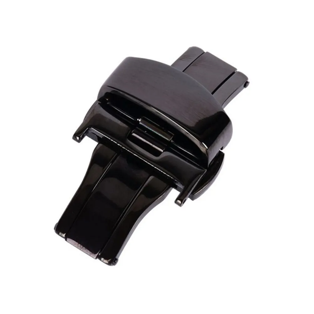 Stainless Steel Watch Clasp 20Mm Double Push Button Fold Buckle Strong Premium Material Prevents Band Wear Adds Luxury Feel