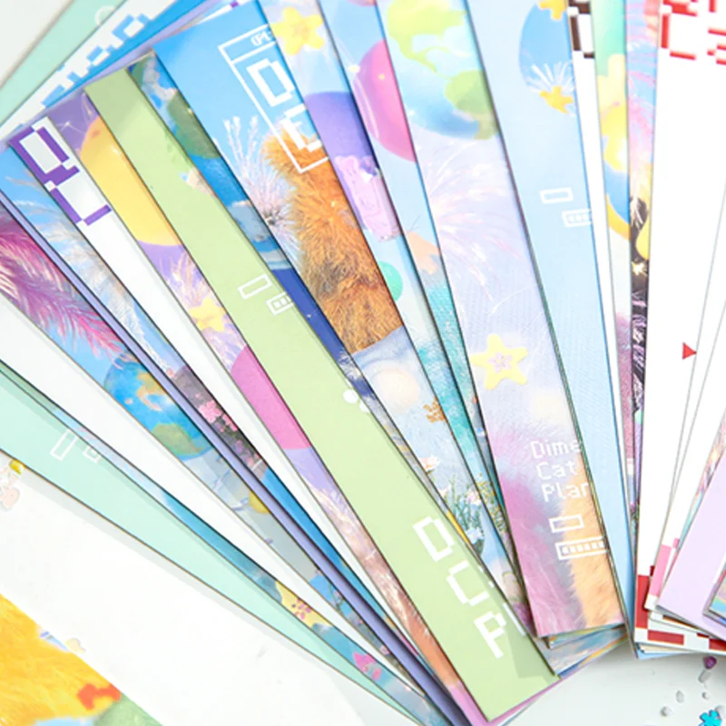 Mr. Paper 30pcs Dimension Neko Star Series Boxed Postcards Handmade Journal Collage DIY Diary Notebook Photo Album Photo Frame