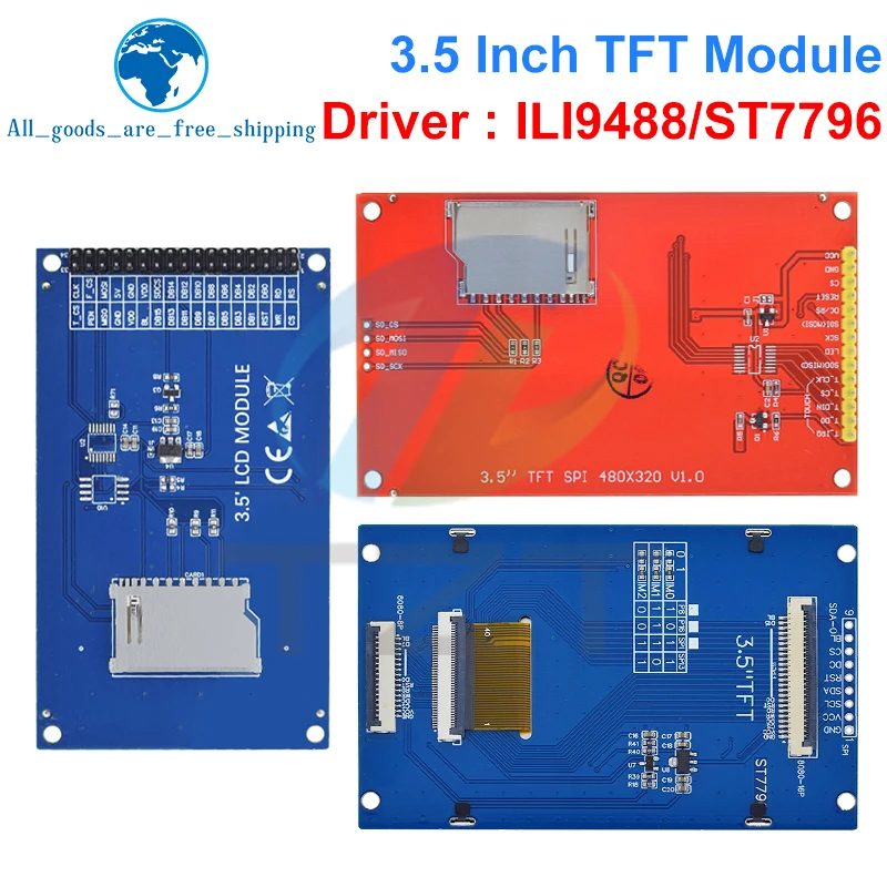 Imagem -05 - Módulo de Tela de Toque Lcd Display para Arduino Uno Mega2560 480x320 St7796u Ili9488 35