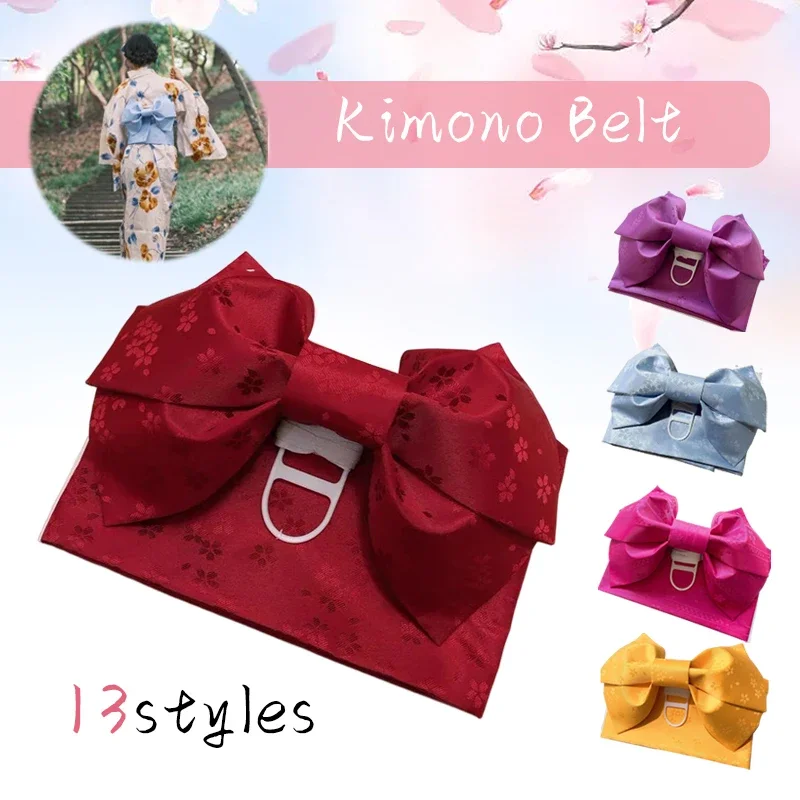 Japanese Kimono Obi Retro Style Corset Yukata Belt Classic Geisha Kimonos Waist Belt Women Dress Decor Bow Tie Belts