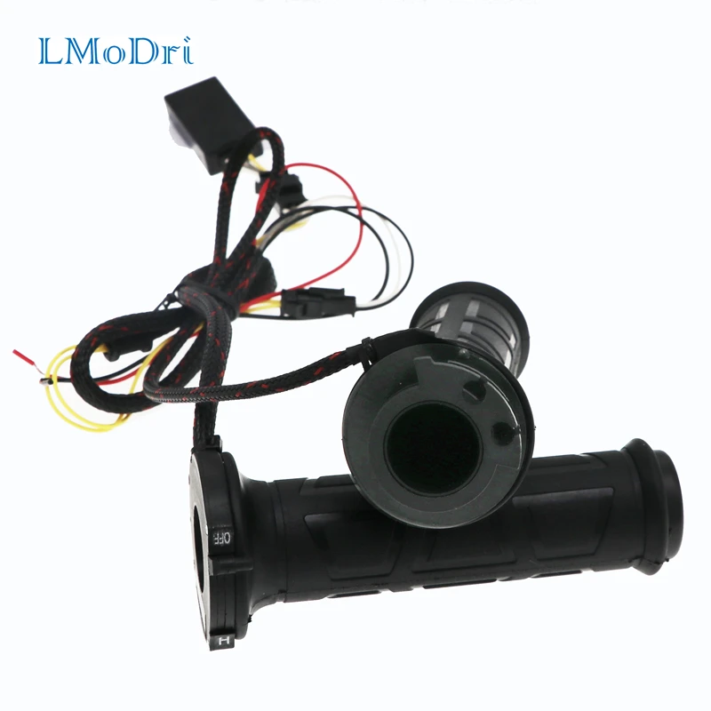 

LMoDri Universal Motorcycle 7/8" 22mm Electric Heated Grips Scooter Moped Bar Hand Warmer Adjustable Hot Grip 12V Pair