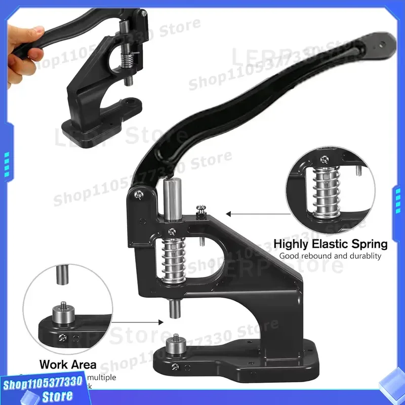 Manual Hole Puncher Set 3000 Pieces Grommets for 1/4 3/8 1/2 Inch Leather Canvas Belt Repair Tool Kit Heavy Duty Hand Press