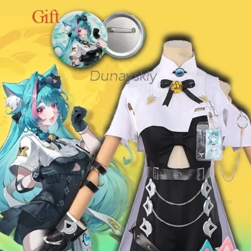Fantasias NTE Mint Neverness To Everness Cosplay Full Costumes And Sets Costume Wig Ears Tail Shoes Full косплей Disfraz Adulto view 2
