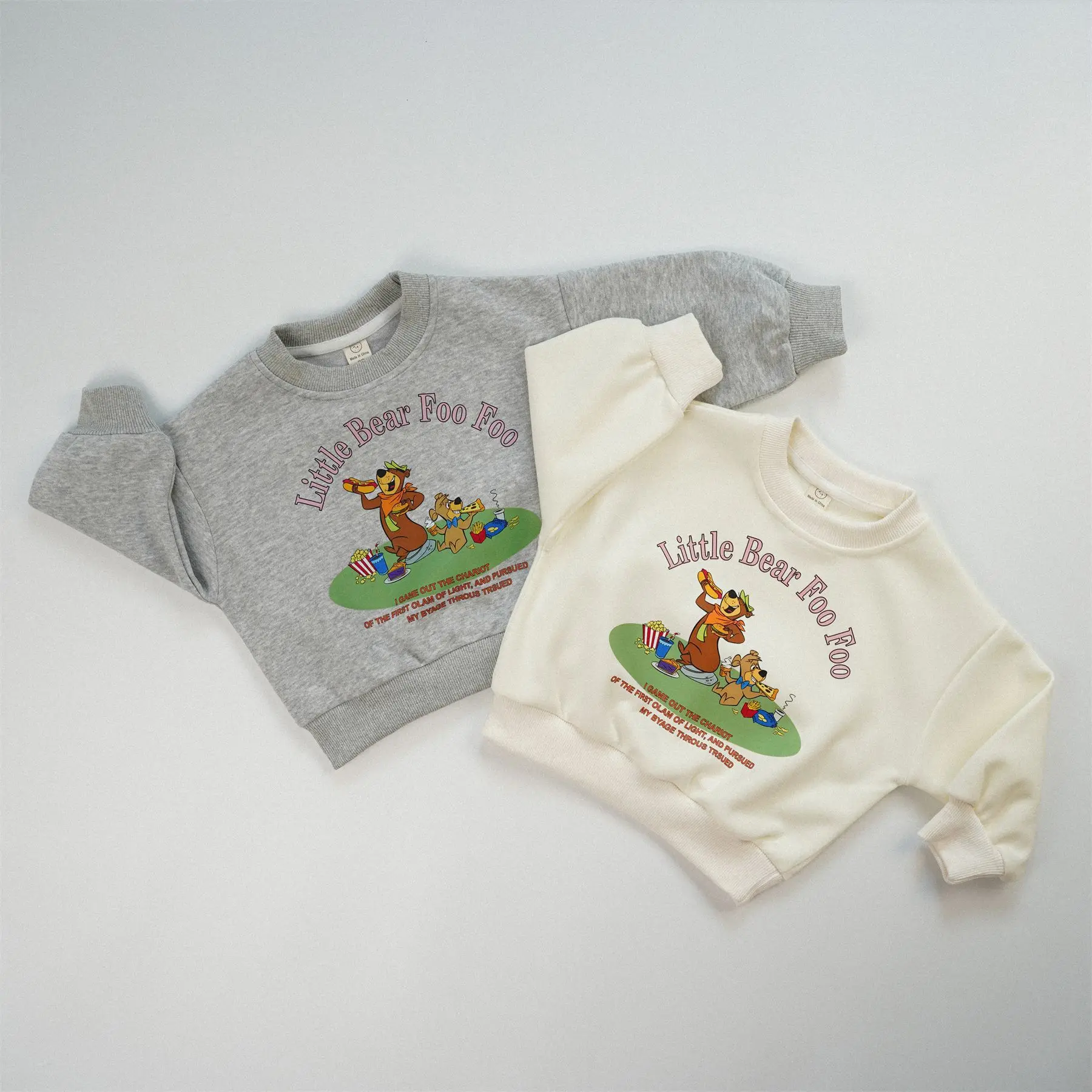 

2025 Autumn New Children Long Sleeve Casual Sweatshirt Boys Girls Cute Cartoon Tops Baby Cotton Pullover Fashion Kids Clothes