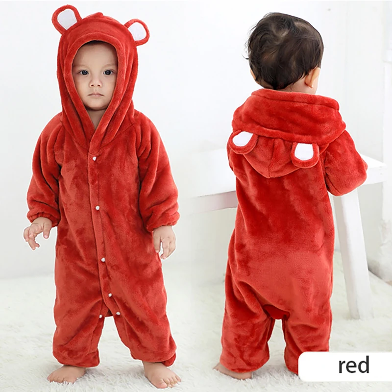 

MILANCEL 0-2Y Baby Clothes Autumn Newborn Jumpsuit Girls Double-sided Fleece Romper Infant Boys Climb Suit Toddler Outwear