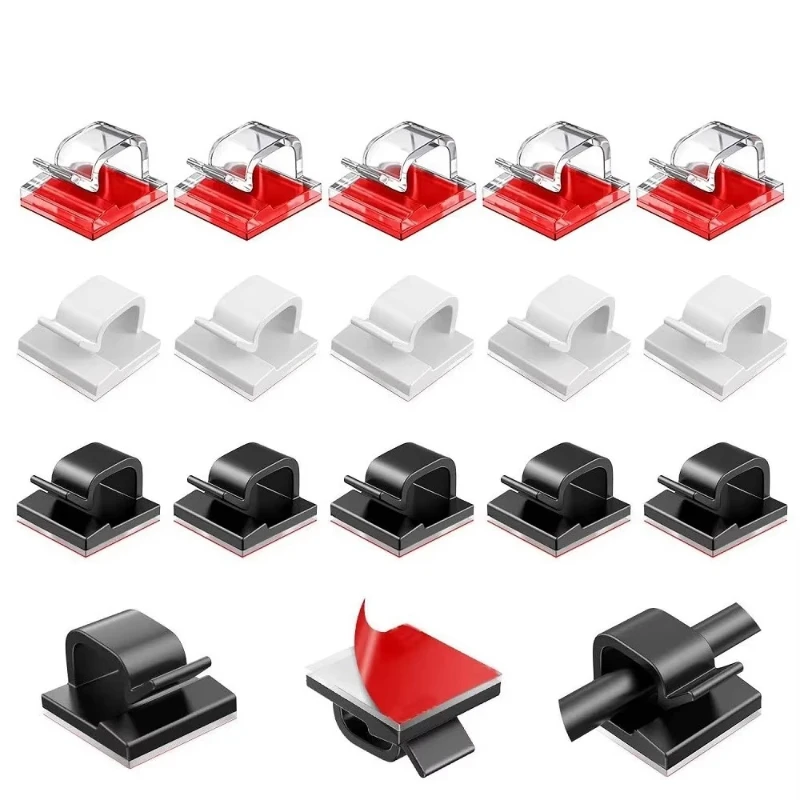 10/30/50/100 Stück Kabelorganisator-Clips Kabelmanagement Drahtmanager Kabelhalter USB-Ladekabel-Organizer Wandmontierter Haken