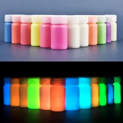 Pigmento fluorescente luminoso de 15g/botella, pigmento de resina epoxi que brilla en la oscuridad, pinturas acrílicas, suministros de resina para fiestas DIY de Halloween