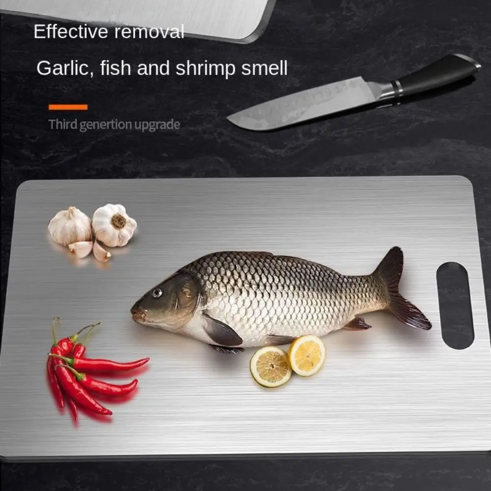 Stainless Steel Chopping Board Double Sided Thickened Cutting Board Mats Kitchen Accessories Antibacterial and Mildew-proof