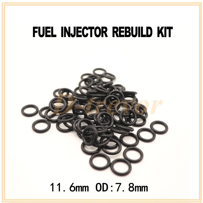 free shipping 500pieces fuel injector rubber orings diameter size 11.6mm od 7.8mm for Toyota Lexus Mazda Mitsubishi 90% models